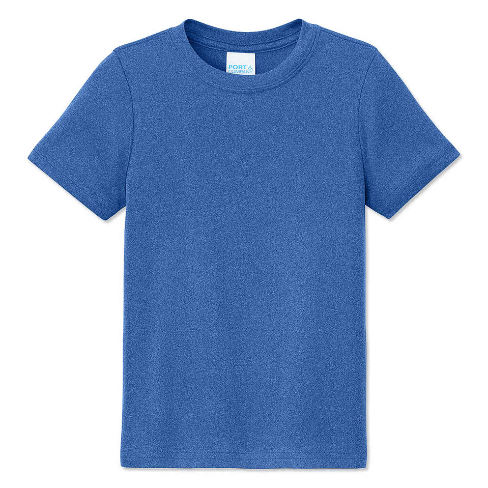 Port & Company Youth Heather Recycled Blend Performance Shirt