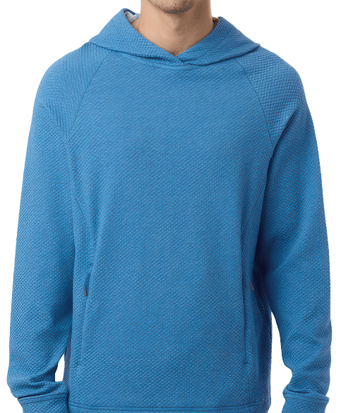 North End Spirit Textured Pullover Hoodie in Light Nautical Blue