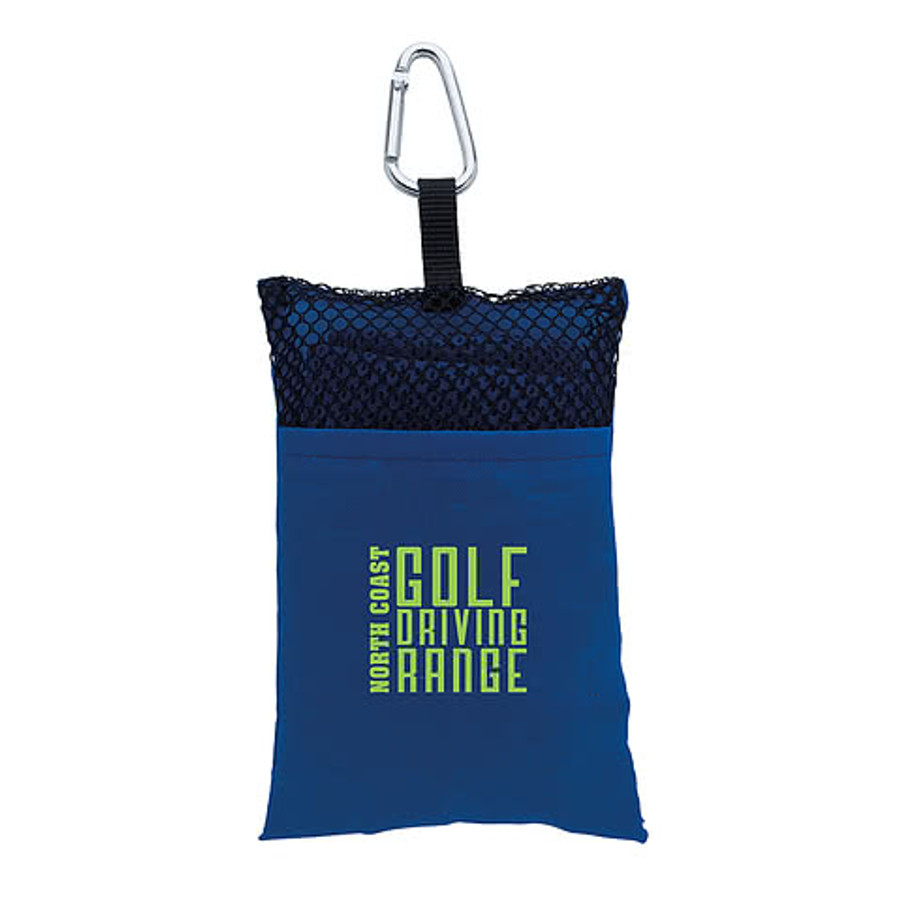 Full Color Cooling Towel in Pouch in Gray