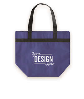 Basic Zippered Insulated Grocery Tote - Color: Blue