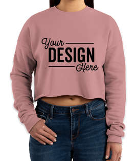 Bella + Canvas Women's Drop Shoulder Cropped Crewneck Sweatshirt