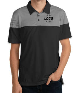 Adidas 3-Stripes Colorblock Performance Polo - Color: Black / Vista Grey