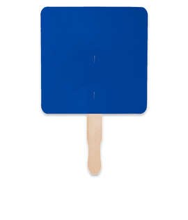 Full Color Square Hand Fan - Color: Royal Blue