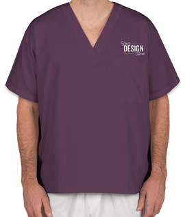 Harriton V-Neck Scrub Top - Color: Deep Purple