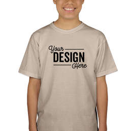 Canada - Gildan Youth 100% Cotton T-shirt - Color: Sand
