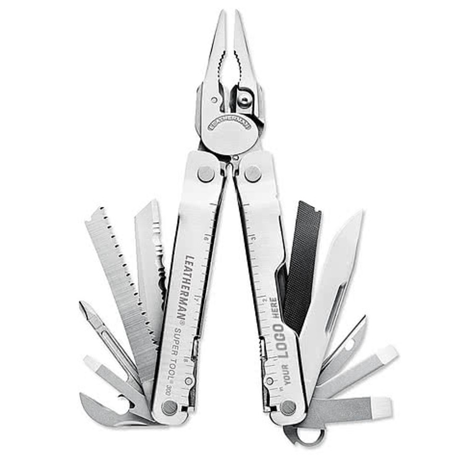 Leatherman Laser Engraved Super Tool 300 in Silver