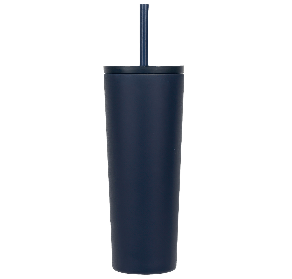 Full Color 24 oz. Bradford Stainless Steel Insulated Tumbler with Straw-default
