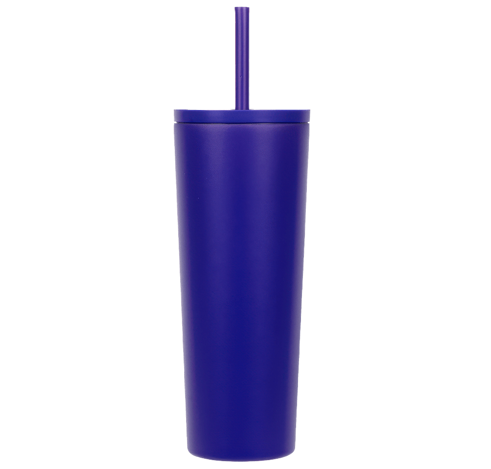 Full Color 24 oz. Bradford Stainless Steel Insulated Tumbler with Straw-default