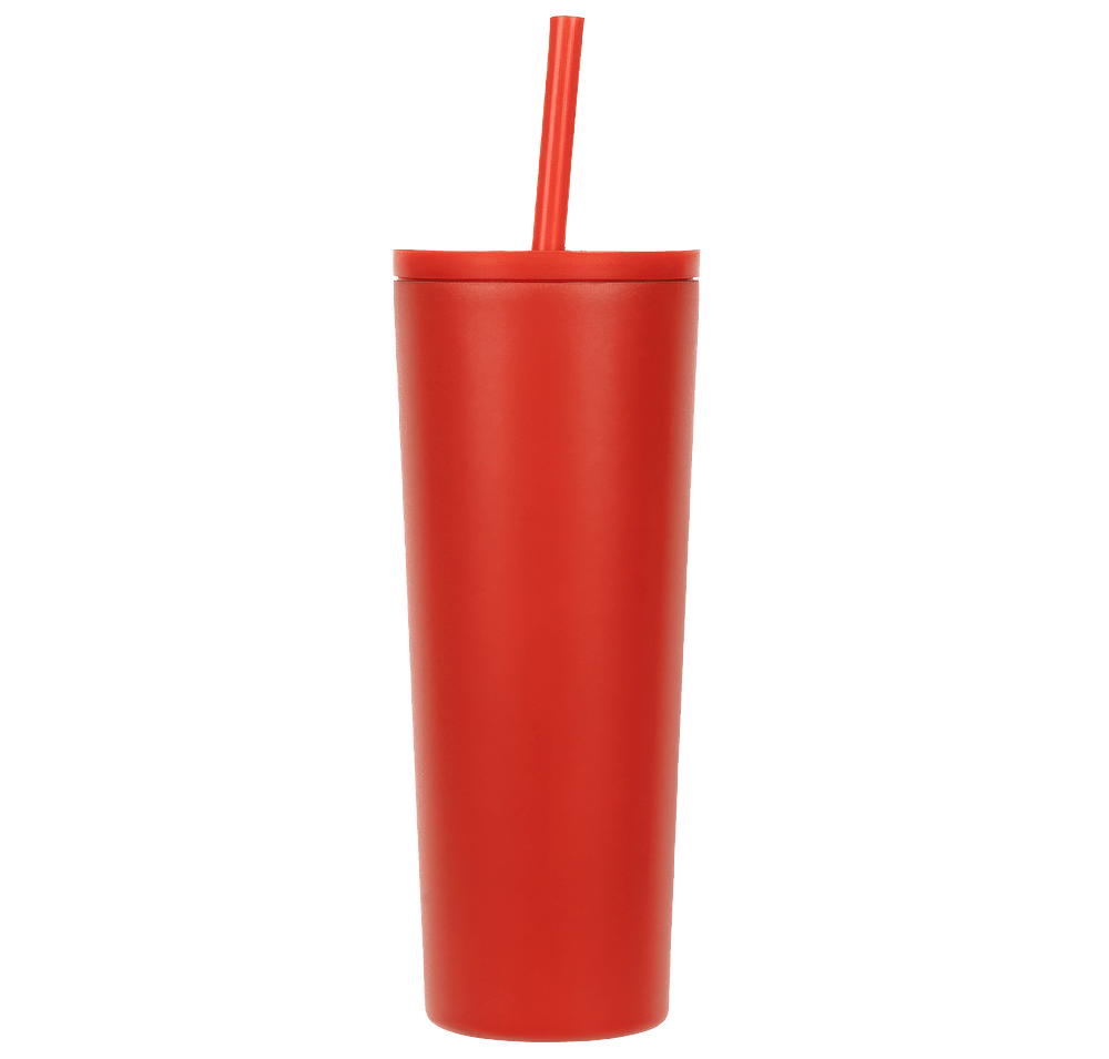 Full Color 24 oz. Bradford Stainless Steel Insulated Tumbler with Straw-default