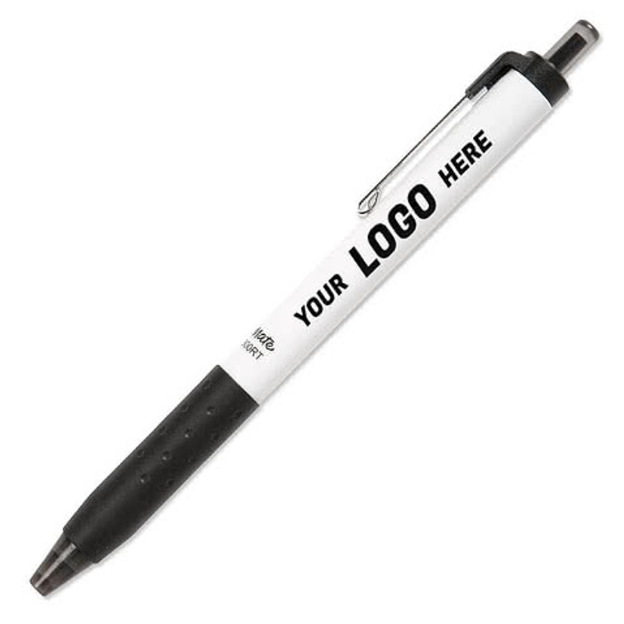 Paper Mate InkJoy White Body Click Pen (black ink) in Brown