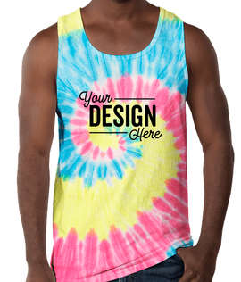 Port & Company Tie-Dye Tank - Color: Neon Rainbow