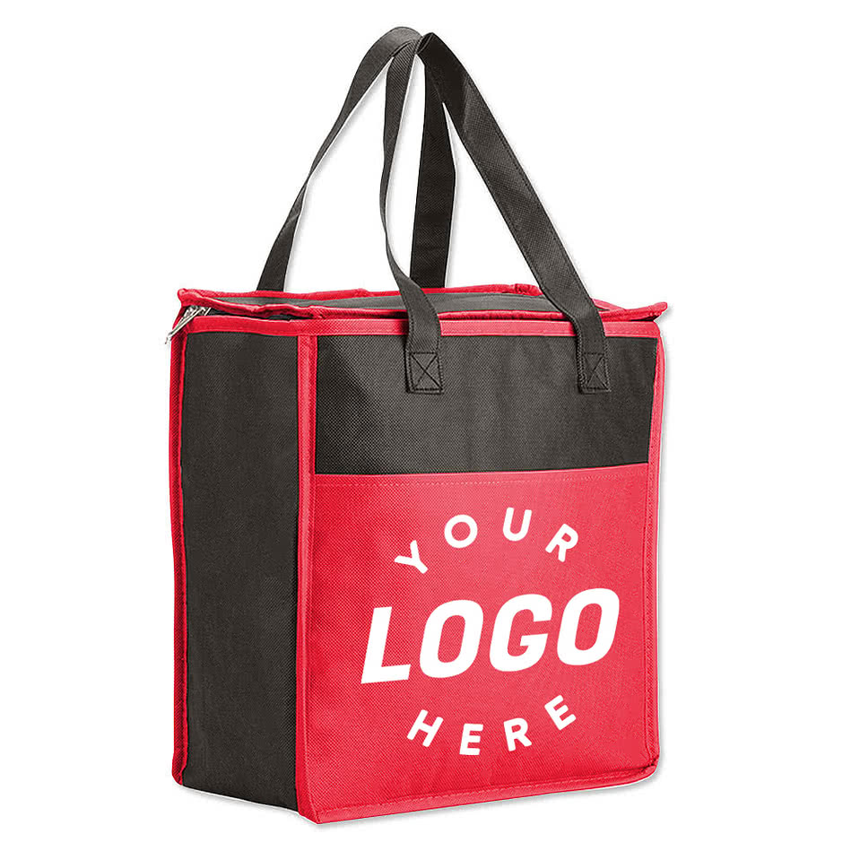 Insulated Non-Woven 20 Can Grocery Tote Bag