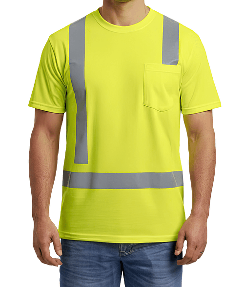 Red Kap Hi-Visibility Performance Pocket T-Shirt in Yellow Lime