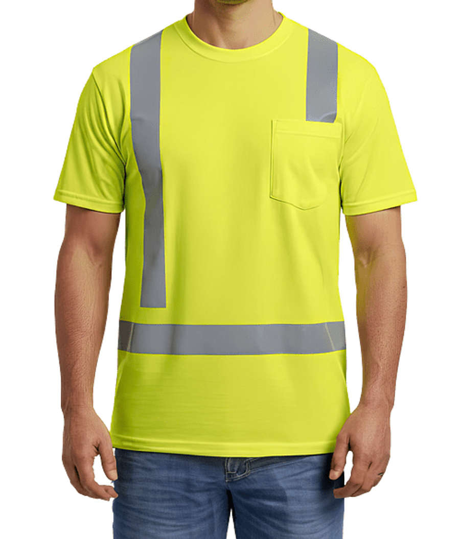 Red Kap Hi-Visibility Performance Pocket T-Shirt in Yellow Lime