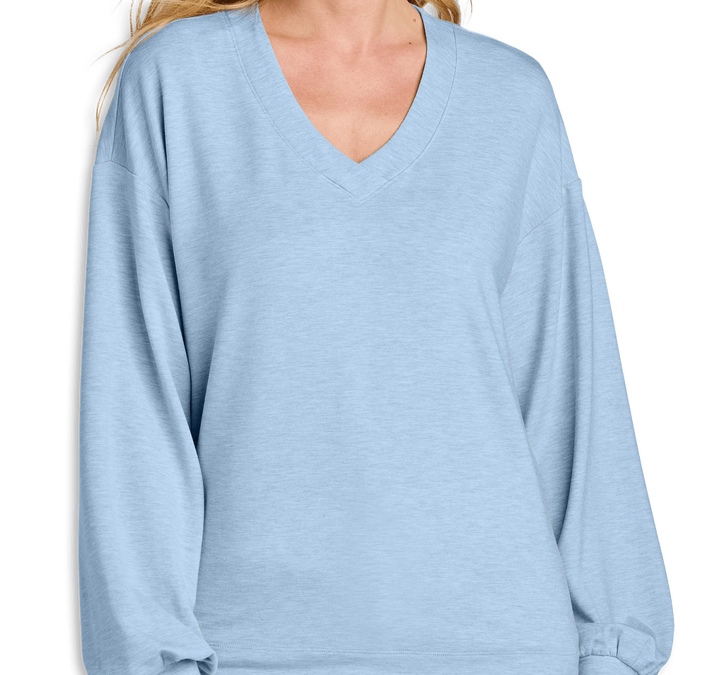 TravisMathew Women's Long Weekend V-Neck Long Sleeve Shirt-default