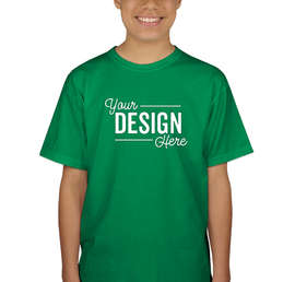 Canada - Gildan Youth 100% Cotton T-shirt - Color: Irish Green