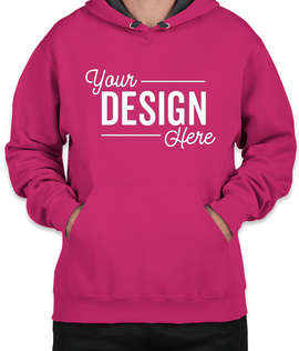 Fruit of the Loom Sofspun Pullover Hoodie - Color: Cyber Pink