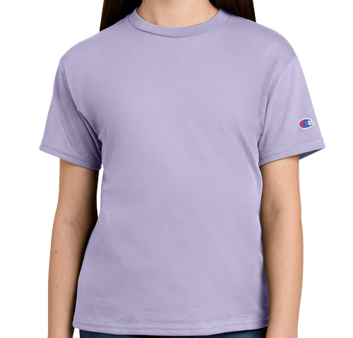 Champion Youth Midweight Crewneck Jersey T-shirt in Urban Lilac