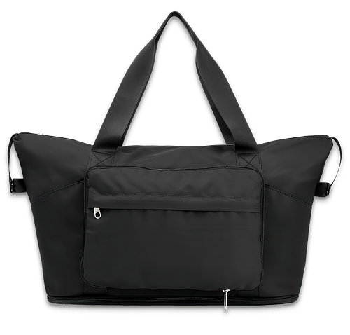 Anywhere Recycled Expandable Duffel Bag in BLACK