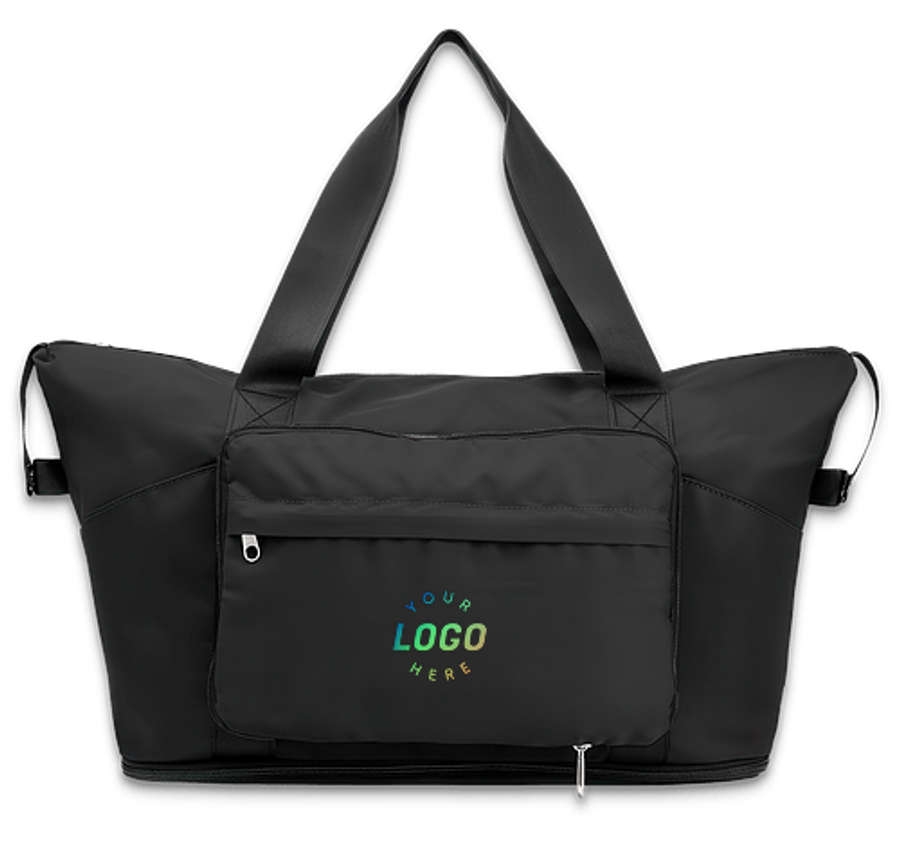 Anywhere Recycled Expandable Duffel Bag in BLACK