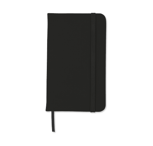 Full Color Small Soft Cover Leatherette Notebook in Black