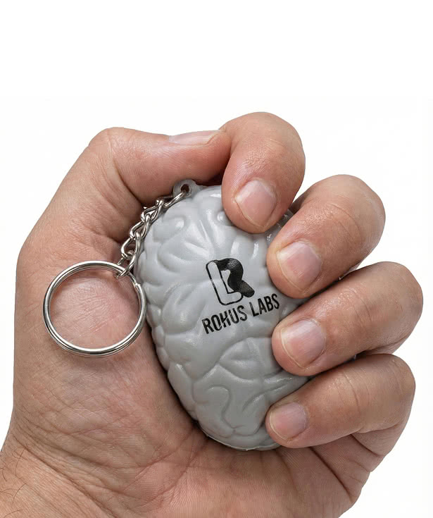 Brain Stress Reliever Keychain