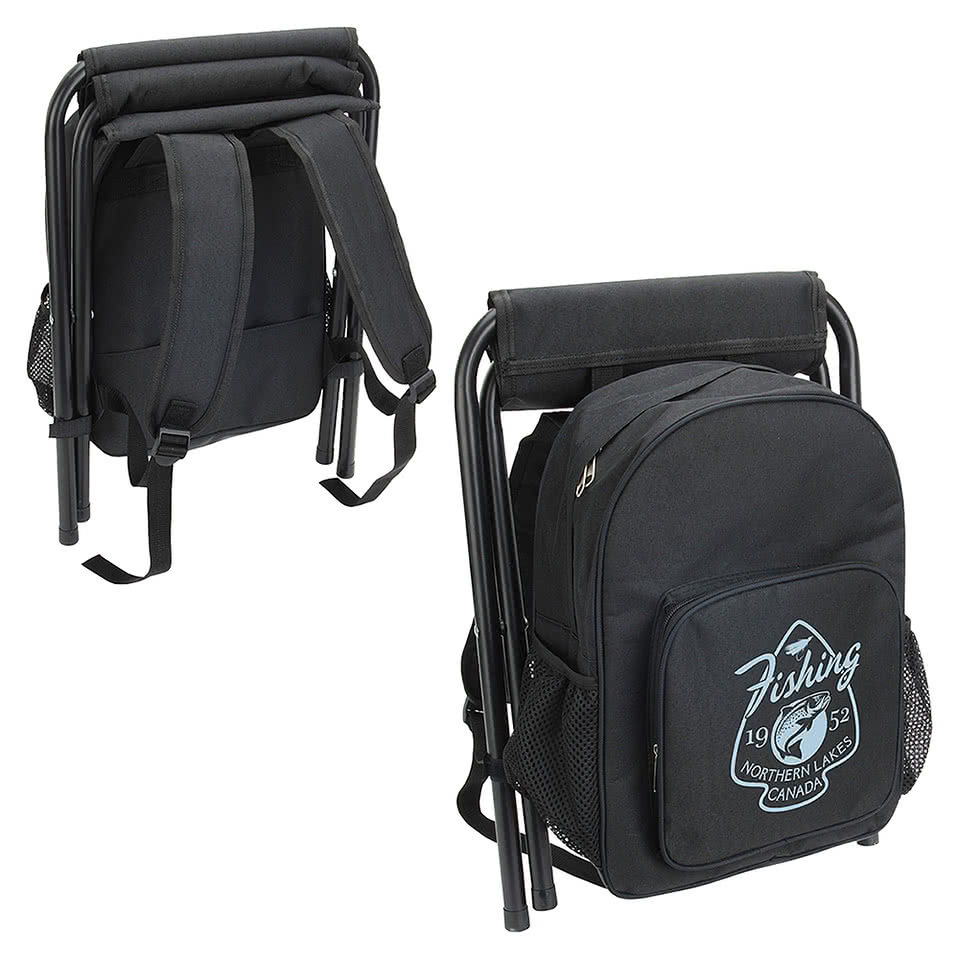 Fieldcrest Cooler Backpack with Folding Stool