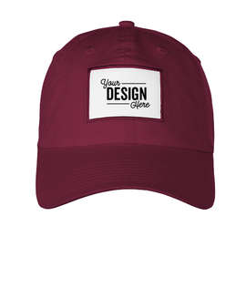 Ahead Largo Washed Twill Baseball Hat with White Rectangle Patch - Color: University Bordeaux