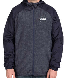 Sport-Tek Heather Raglan Hooded Full Zip Jacket