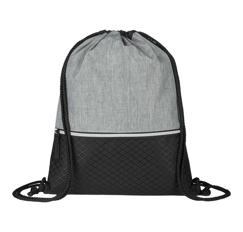 Crosshatch Heather Drawstring Backpack-default