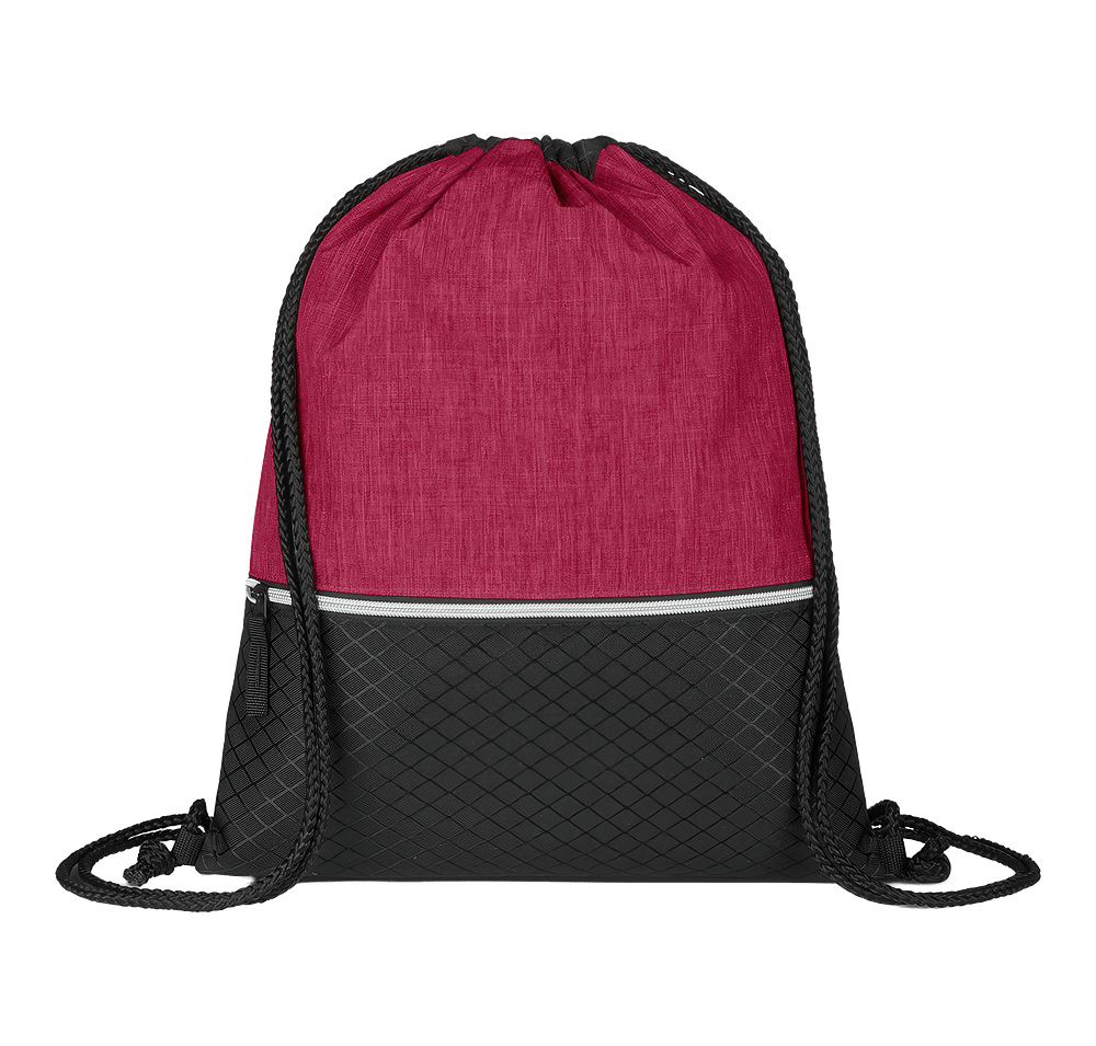 Crosshatch Heather Drawstring Backpack-default