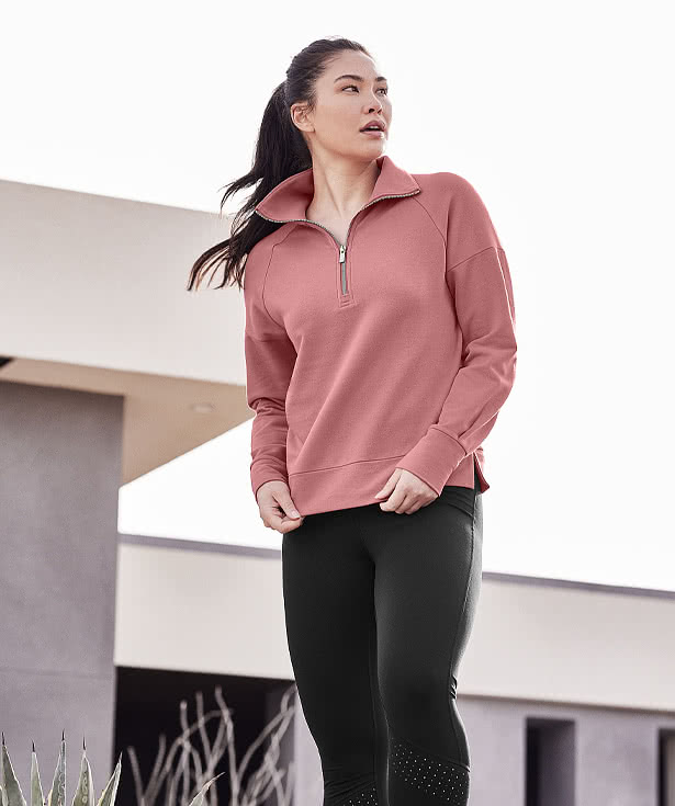OGIO Women's Luuma Half Zip Sweatshirt - Embroidered