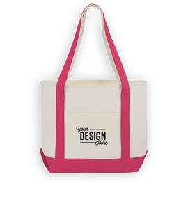 Medium 100% Cotton Boat Tote - Color: Magenta