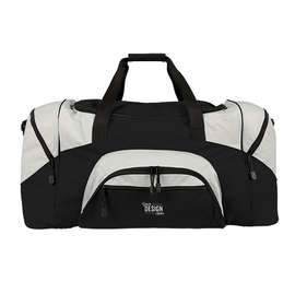 Port Authority Colorblock Gym Bag - Embroidered - Color: Black / Grey