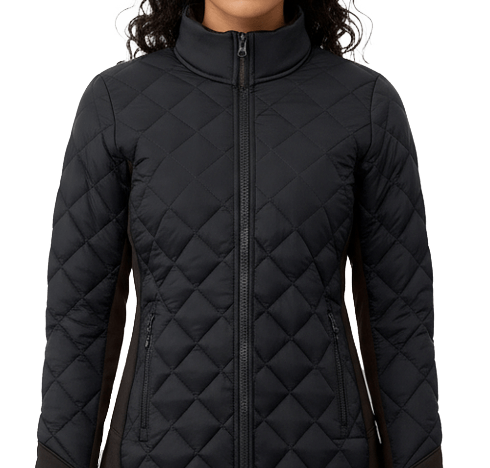 Elevate Women's Rougemont Diamond Quilted Insulated Puffer Jacket-default