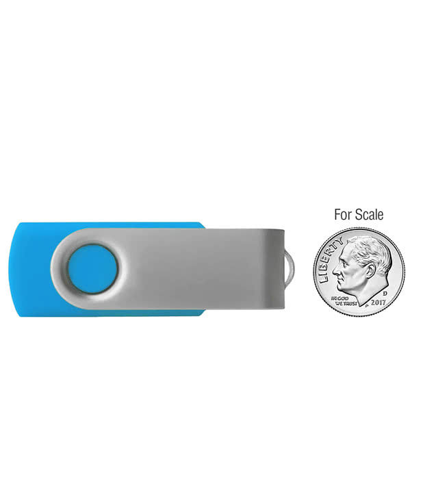 Full Color Silver Swivel 3.0 USB Flash Drive 16GB