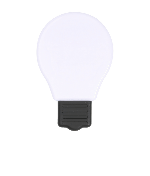Light Bulb Power Memo Clip in White