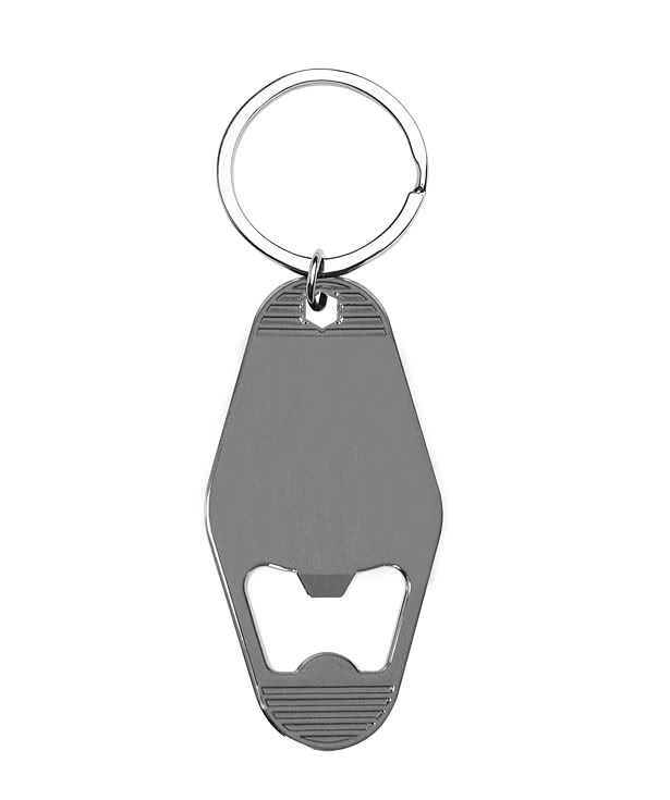 Laser Engraved Motel Style Bottle Opener Keychain