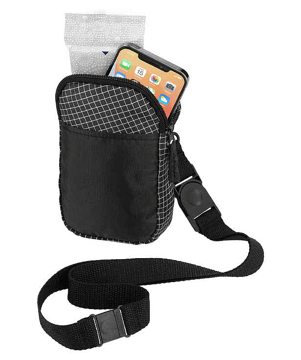 Grid Lanyard Phone Pouch