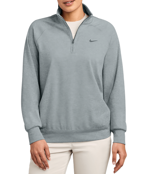 Nike Women’s Dri-FIT Primary Quarter Zip Sweatshirt in Cool Grey Heather