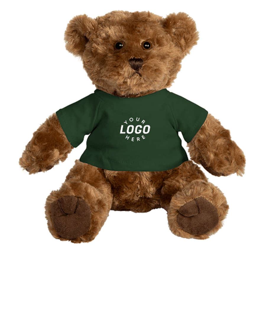 10" Traditional Brown Bear in Brown Bear / Forest Green T-shirt