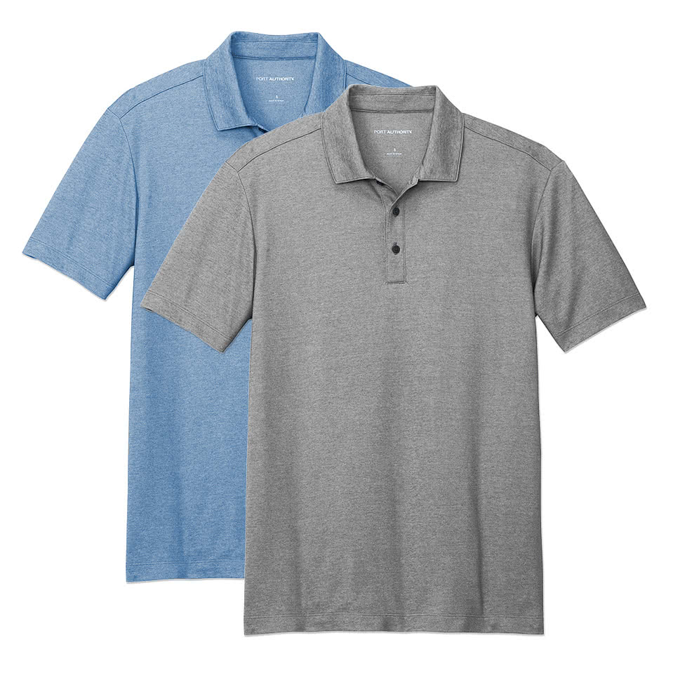 Port Authority Fine Performance Pique Blend Polo - Embroidered