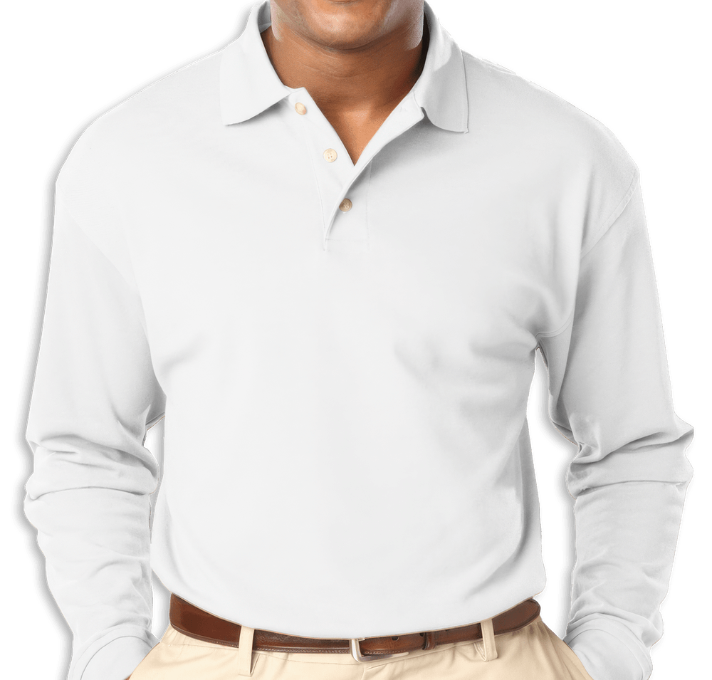 Blue Generation Superblend Easy-Care Pique Long Sleeve Polo-default