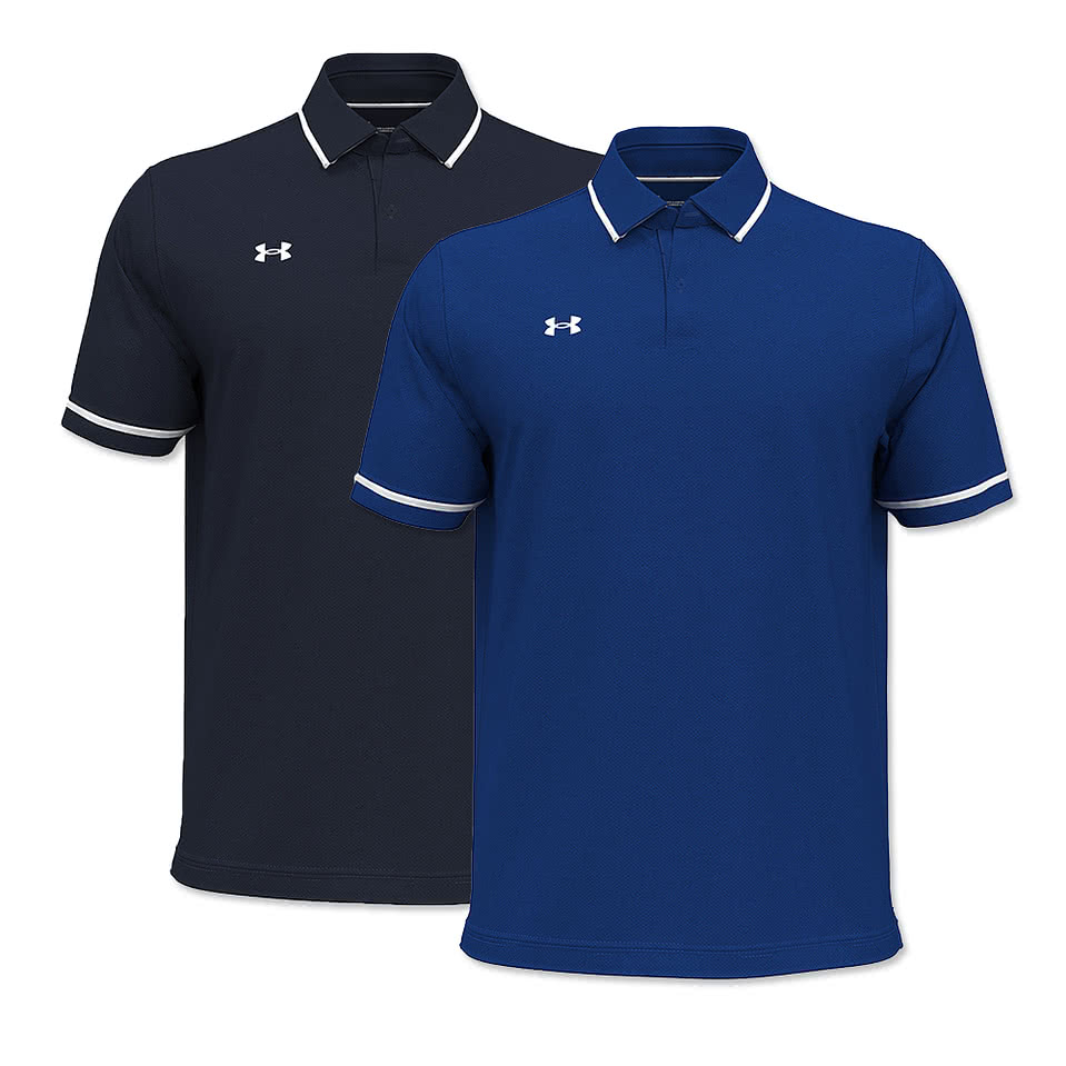 Under Armour Tipped Team Performance Polo - Embroidered