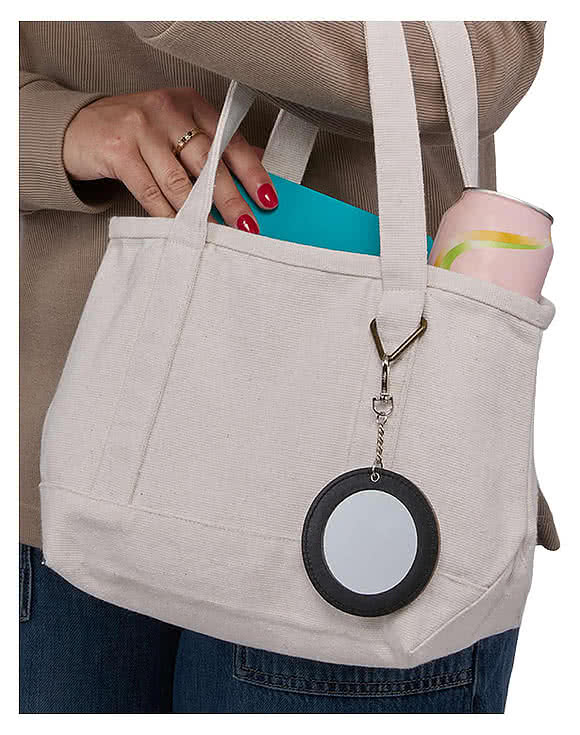 Recycled Travel Mirror Bag Charm