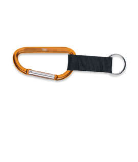 Laser Engraved Large Carabiner Keychain - Color: Gold