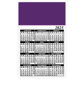 Full Color Calendar Magnet - .036" - Color: Team Purple