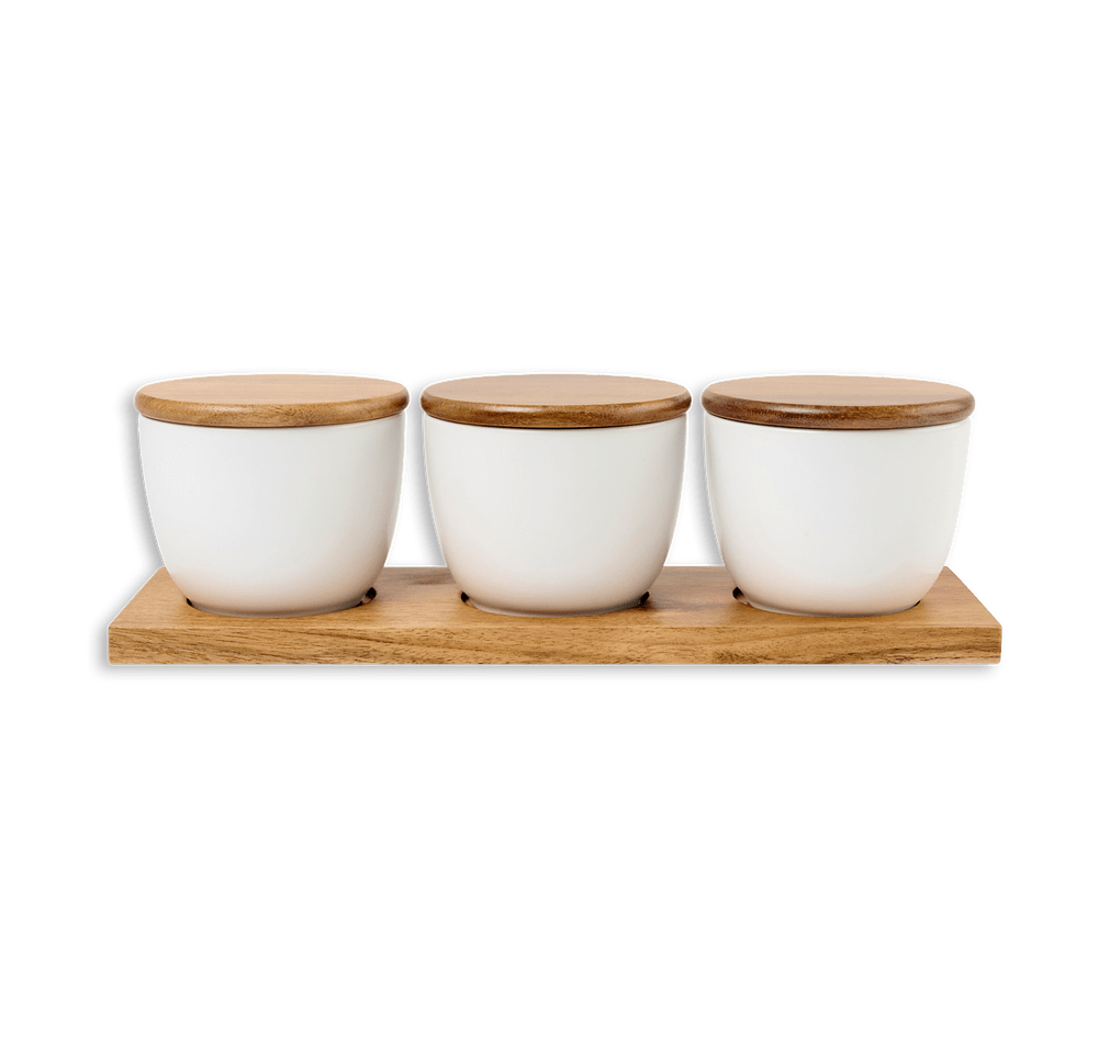 La Cuisine Appetizer Trio Serving Tray-default