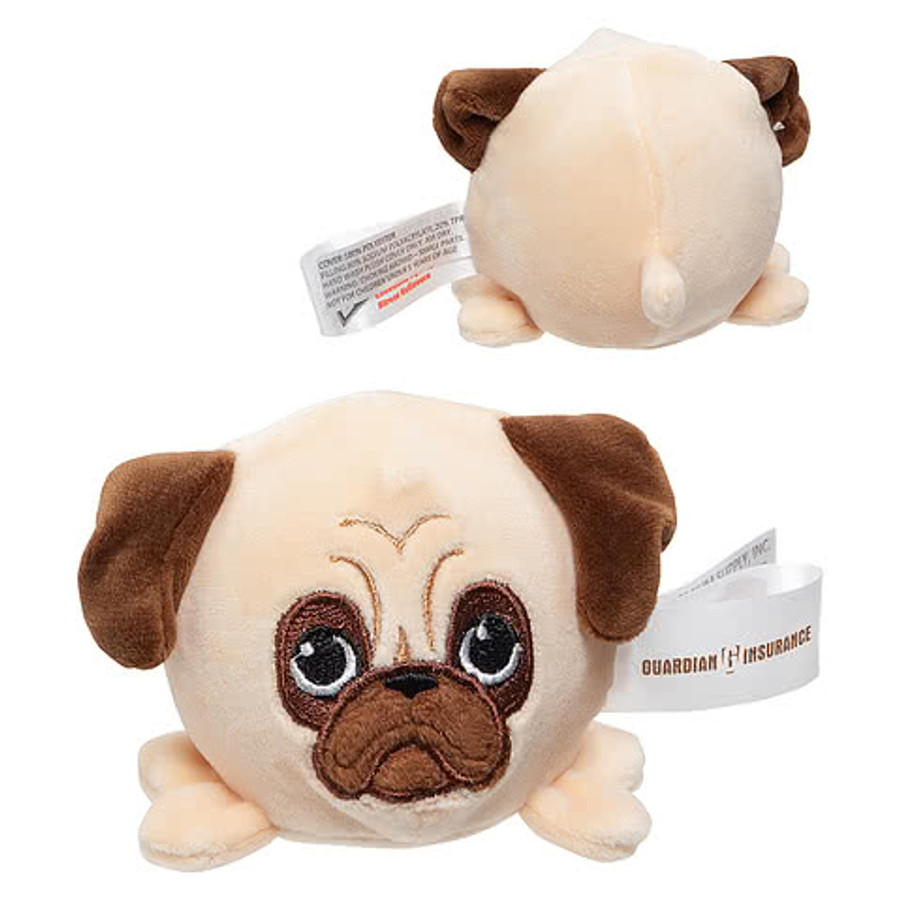 Stress Busters Pug Plush Gel Stress Reliever