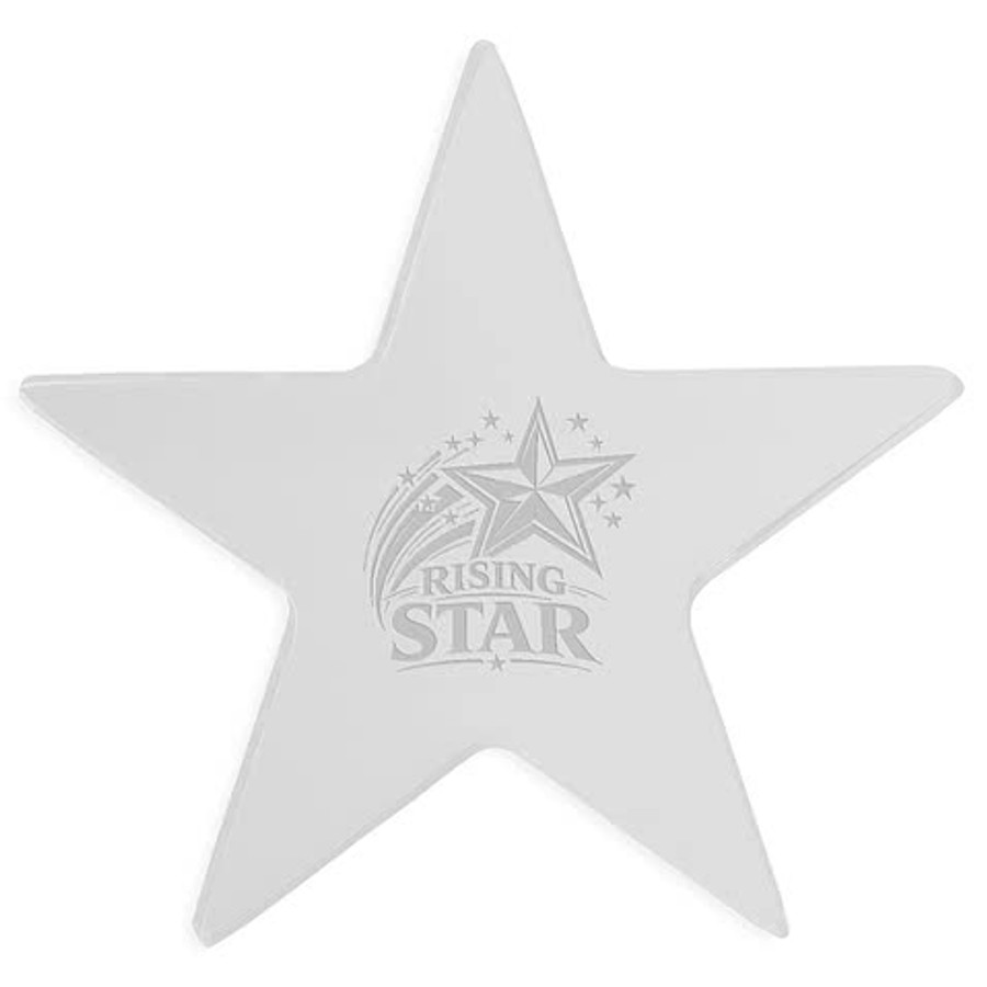 Laser Engraved Acrylic Superstar Award in Clear
